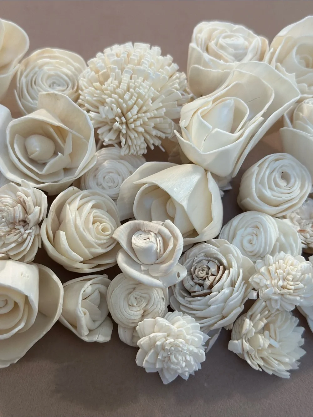 MINI Sola Wood Flowers - Small - Set of 28 - boho hippie Decor wedding party